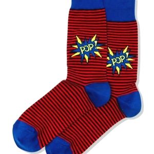 (3/$20) Pop Cotton Crew Socks by Hot Sox